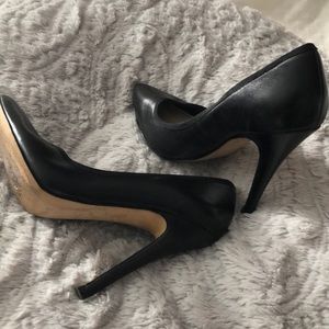 Black Leather Aldo Pumps